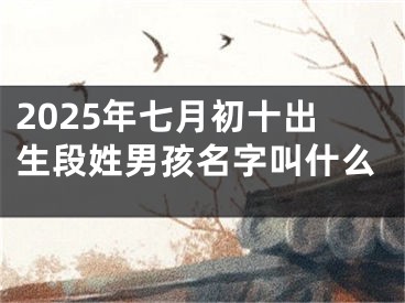 2025年七月初十出生段姓男孩名字叫什么