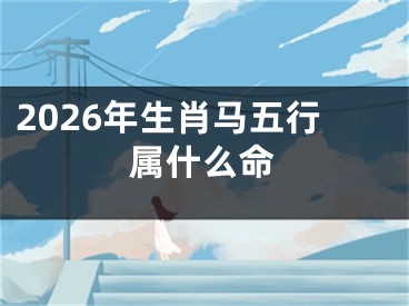 2026年生肖马五行属什么命