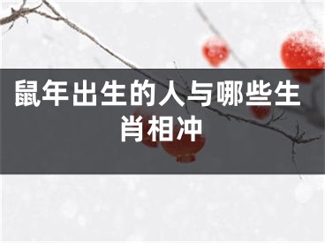 鼠年出生的人与哪些生肖相冲