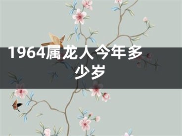 1964属龙人今年多少岁