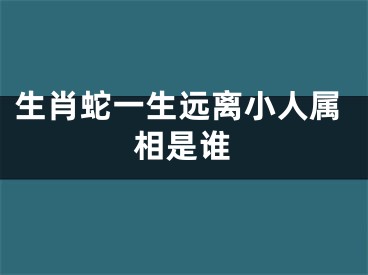 生肖蛇一生远离小人属相是谁