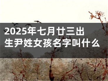 2025年七月廿三出生尹姓女孩名字叫什么
