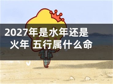 2027年是水年还是火年 五行属什么命
