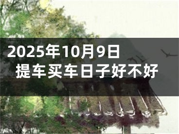 2025年10月9日提车买车日子好不好