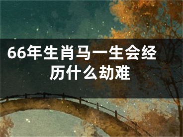 66年生肖马一生会经历什么劫难