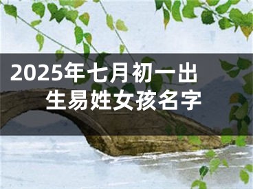 2025年七月初一出生易姓女孩名字