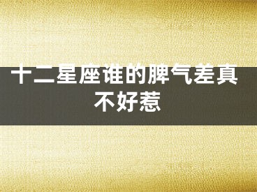 十二星座谁的脾气差真不好惹
