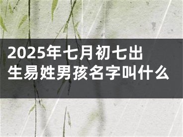 2025年七月初七出生易姓男孩名字叫什么