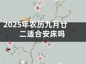 2025年农历九月廿二适合安床吗