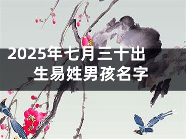2025年七月三十出生易姓男孩名字