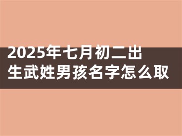 2025年七月初二出生武姓男孩名字怎么取