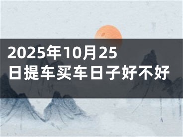 2025年10月25日提车买车日子好不好