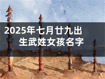 2025年七月廿九出生武姓女孩名字