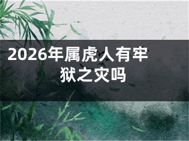 2026年属虎人有牢狱之灾吗