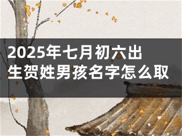 2025年七月初六出生贺姓男孩名字怎么取