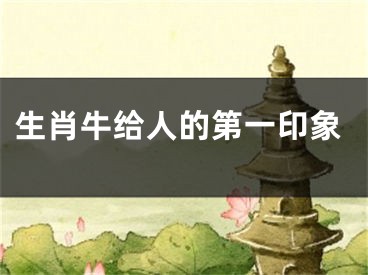 生肖牛给人的第一印象