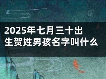 2025年七月三十出生贺姓男孩名字叫什么