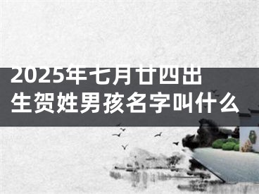 2025年七月廿四出生贺姓男孩名字叫什么