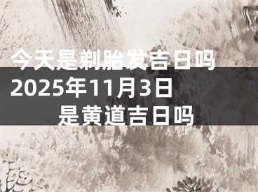 今天是剃胎发吉日吗 2025年11月3日是黄道吉日吗