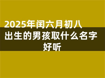 2025年闰六月初八出生的男孩取什么名字好听