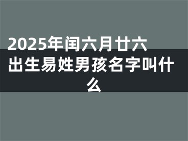 2025年闰六月廿六出生易姓男孩名字叫什么