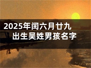 2025年闰六月廿九出生吴姓男孩名字