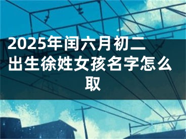 2025年闰六月初二出生徐姓女孩名字怎么取