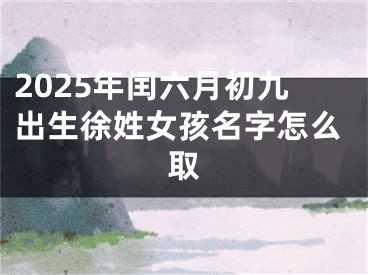 2025年闰六月初九出生徐姓女孩名字怎么取