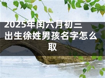2025年闰六月初三出生徐姓男孩名字怎么取