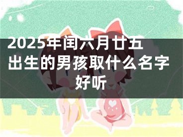 2025年闰六月廿五出生的男孩取什么名字好听