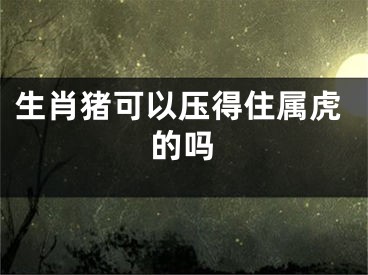 生肖猪可以压得住属虎的吗