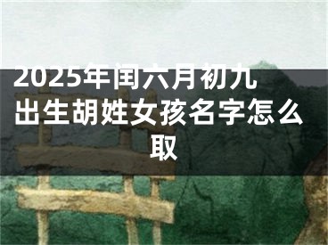 2025年闰六月初九出生胡姓女孩名字怎么取