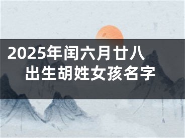 2025年闰六月廿八出生胡姓女孩名字