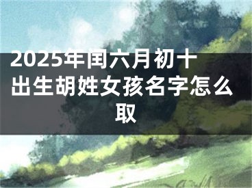 2025年闰六月初十出生胡姓女孩名字怎么取