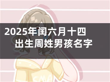 2025年闰六月十四出生周姓男孩名字