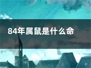 84年属鼠是什么命
