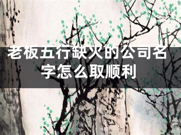 老板五行缺火的公司名字怎么取顺利
