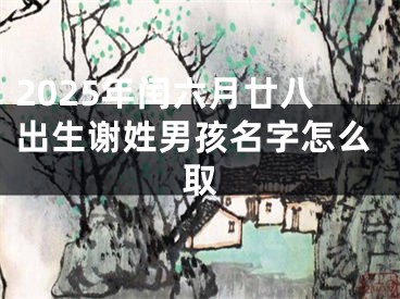 2025年闰六月廿八出生谢姓男孩名字怎么取