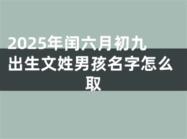 2025年闰六月初九出生文姓男孩名字怎么取