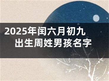 2025年闰六月初九出生周姓男孩名字
