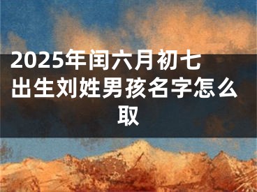 2025年闰六月初七出生刘姓男孩名字怎么取