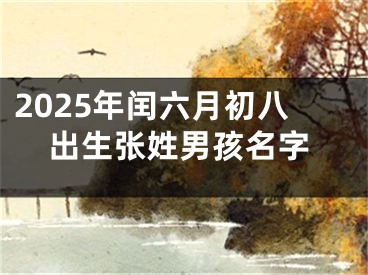 2025年闰六月初八出生张姓男孩名字
