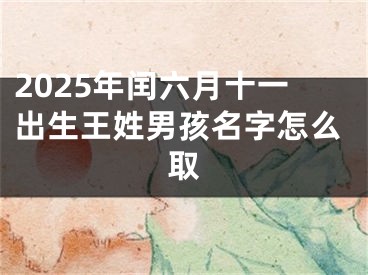 2025年闰六月十一出生王姓男孩名字怎么取