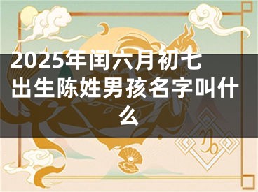 2025年闰六月初七出生陈姓男孩名字叫什么
