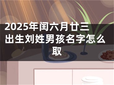 2025年闰六月廿三出生刘姓男孩名字怎么取