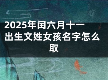 2025年闰六月十一出生文姓女孩名字怎么取