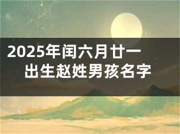 2025年闰六月廿一出生赵姓男孩名字