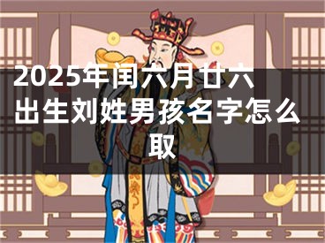 2025年闰六月廿六出生刘姓男孩名字怎么取