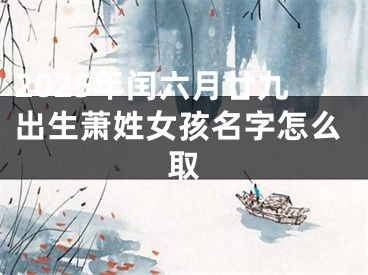 2025年闰六月廿九出生萧姓女孩名字怎么取