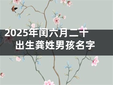 2025年闰六月二十出生龚姓男孩名字